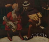 279-70X90CM OIL ON CANVAS