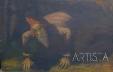 70-2-25X40CM OIL ON WOOD DOUBLE SIDE