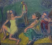 78-33X29CM OIL ON WOOD