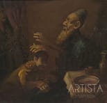 91-34X31CM OIL ON WOOD