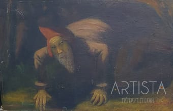 70-2-25X40CM OIL ON WOOD DOUBLE SIDE