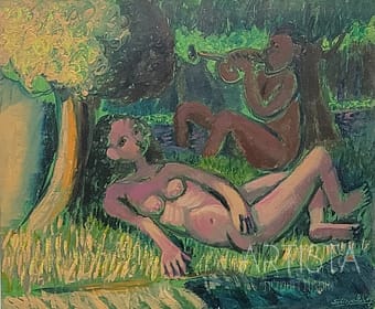 80- 32X38 CM OIL ON WOOD