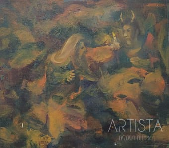 27-33X29CM OIL ON WOOD