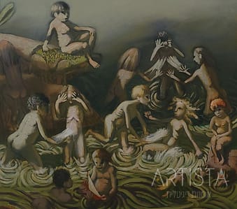 281-70X90CM OIL ON CANVAS