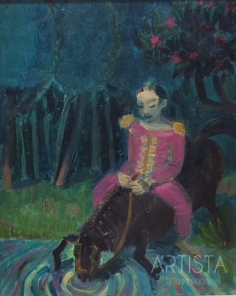 102-32X39CM OIL ON WOOD