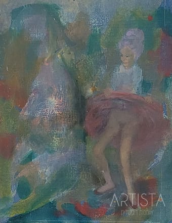 41-32X40CM OIL ON WOOD