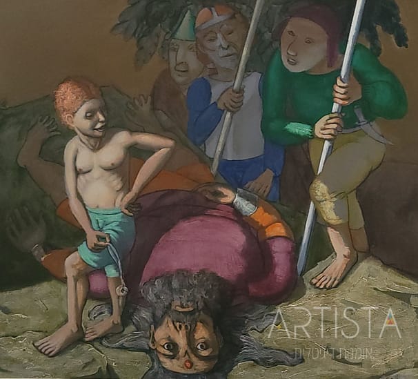 284-70X90CM OIL ON CANVAS