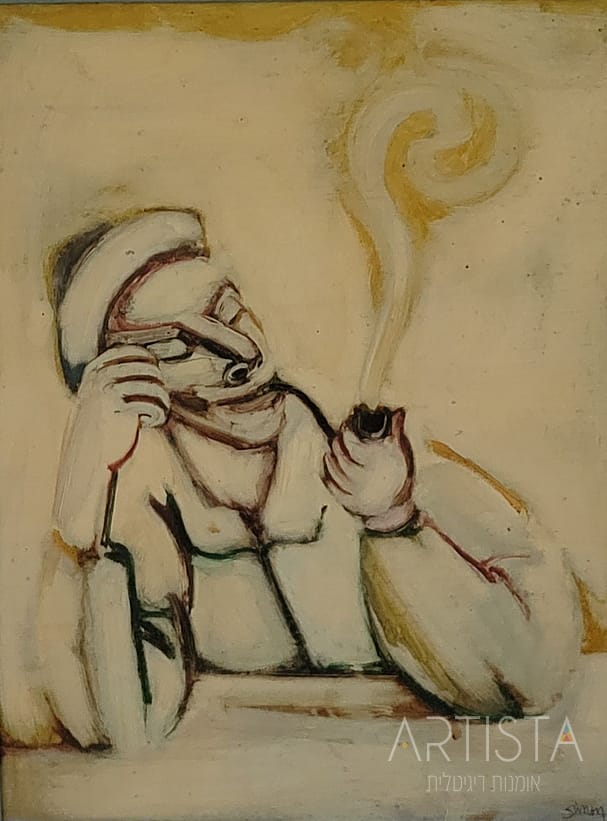 129-48X37CM OIL ON WOOD