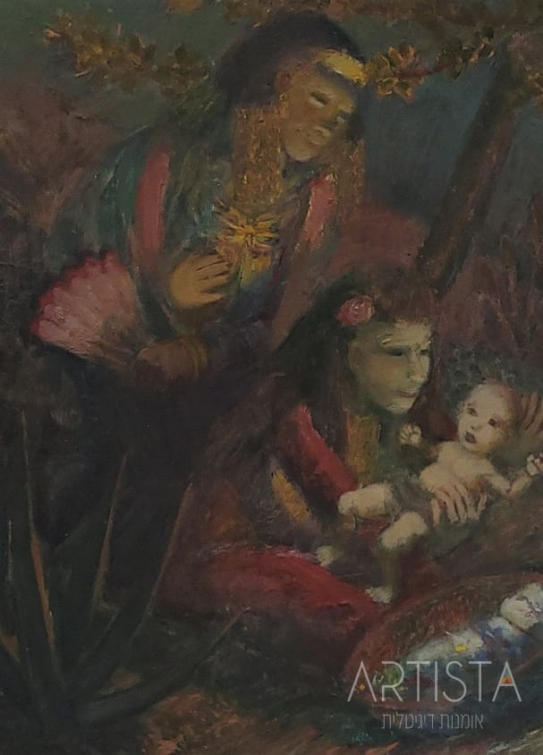 118-29X38CM OIL ON WOOD