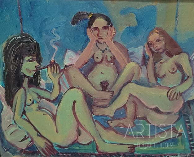 109-38X31CM OIL ON WOOD